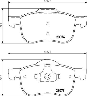 Textar 2307381 комплект тормозных колодок, дисковый тормоз на VOLVO S80 I (TS, XY)