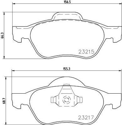 Textar 2321502 комплект тормозных колодок, дисковый тормоз на RENAULT LAGUNA III (BT0/1)