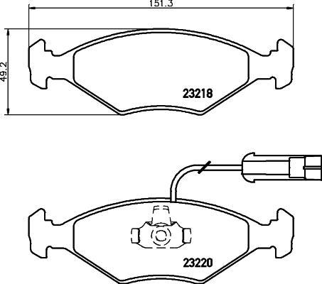 Textar 2321801 комплект тормозных колодок, дисковый тормоз на FIAT PALIO Weekend (178DX)