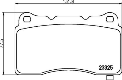 Textar 2332502 комплект тормозных колодок, дисковый тормоз на CHEVROLET CORVETTE (C7)