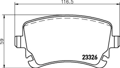 TEXTAR Колодки торм. BENTLEY CONTINENTAL 03> задние к-т (2332607)