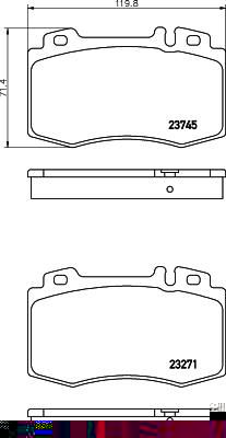 Textar 2374581 комплект тормозных колодок, дисковый тормоз на MERCEDES-BENZ C-CLASS купе (CL203)