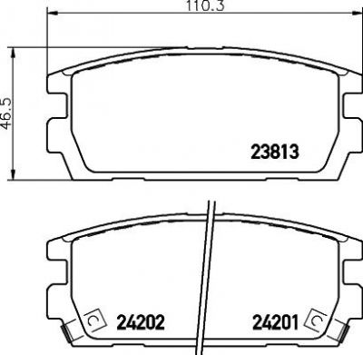 TEXTAR Комплект тормозных колодок, диско (2381301)