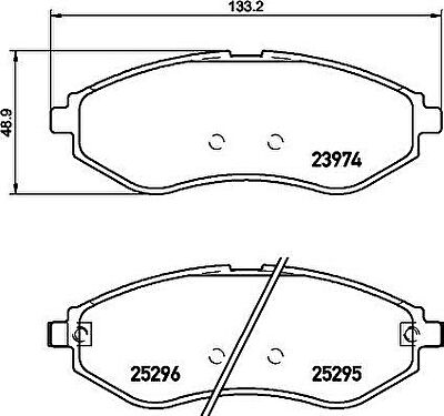 Textar 2397406 комплект тормозных колодок, дисковый тормоз на CHEVROLET AVEO Наклонная задняя часть (T250, T255)