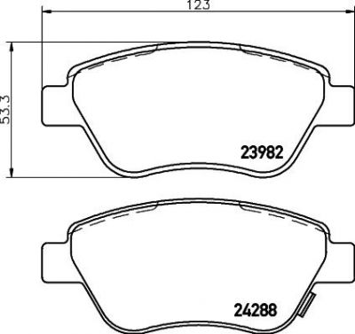 TEXTAR Колодки передние OPEL Corsa D (1605359, 2398202)