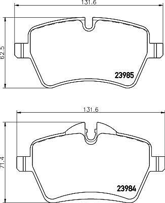 Textar 2398404 комплект тормозных колодок, дисковый тормоз на MINI MINI PACEMAN (R61)