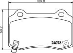 Textar 2407601 комплект тормозных колодок, дисковый тормоз на CHRYSLER 300 C (LX)