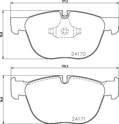 TEXTAR Колодки передние X5(70) X6(71) (34116779293, 2417001)