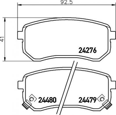 Textar 2427601 комплект тормозных колодок, дисковый тормоз на HYUNDAI i10 (PA)