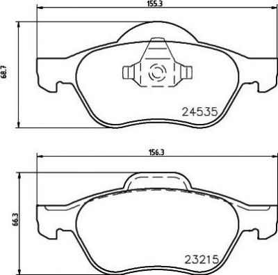 TEXTAR Колодки передние RENAULT MEGANE II/SCENIC II (7701209670, 2453501)