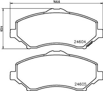TEXTAR Колодки передние CHRYSLER Voyager IV/DODGE Journey all 07-> (2460401)
