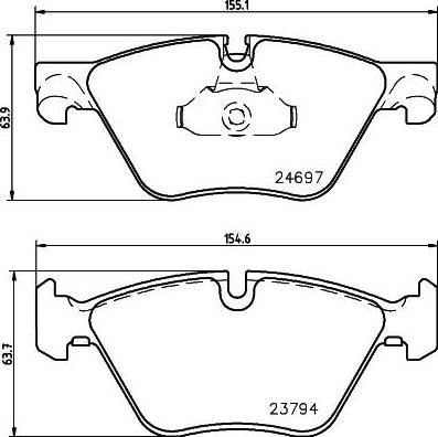 TEXTAR Колодки передние 5:F07/F10/F11 7:F02/F04 (2469701)