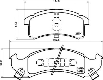 Textar 2471401 комплект тормозных колодок, дисковый тормоз на CHEVROLET LUMINA APV вэн