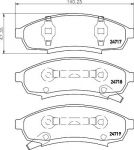 Textar 2471701 комплект тормозных колодок, дисковый тормоз на CHEVROLET LUMINA купе