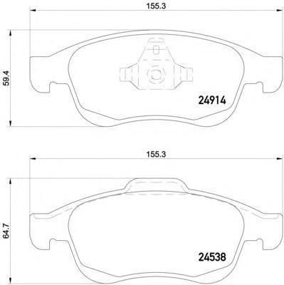 TEXTAR Колодки передние RENAULT DUSTER 10-/FLUENCE 10-/MEGANE III 08- (2491401)