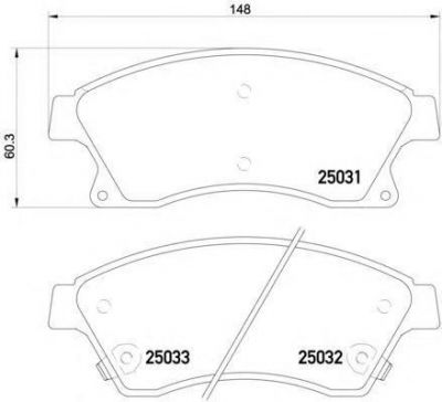 TEXTAR Колодки передние CHEVROLET Cruze (R15) /OPEL ASTRA J 08- (13301207, 2503101)