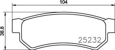 Textar 2523201 комплект тормозных колодок, дисковый тормоз на CHEVROLET LACETTI (J200)