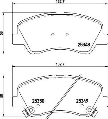 TEXTAR Колодки передние HYUNDAI Solaris 10- (2534801)