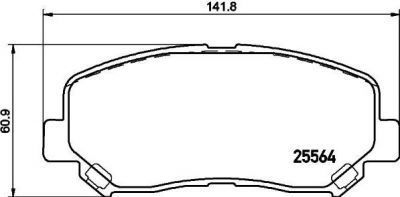 Textar 2556401 комплект тормозных колодок, дисковый тормоз на MAZDA CX-5 (KE, GH)