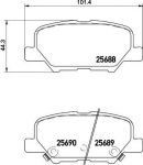 Textar 2568801 комплект тормозных колодок, дисковый тормоз на MITSUBISHI ASX (GA_W_)