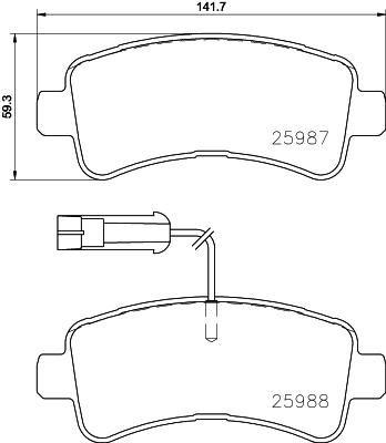 Textar 2598701 комплект тормозных колодок, дисковый тормоз на FIAT DUCATO фургон (250, 290)