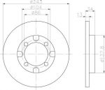 Textar 92034600 тормозной диск на MITSUBISHI LANCER IV (C6_A, C7_A)