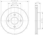 Textar 92051003 тормозной диск на FORD FIESTA фургон (FVD)