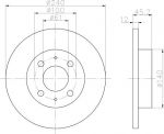 Textar 92051800 тормозной диск на NISSAN SUNNY II купе (B12)