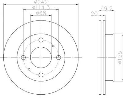 Textar 92056200 тормозной диск на NISSAN PRIMERA (P10)