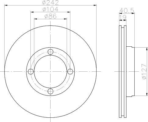 Textar 92062600 тормозной диск на HYUNDAI ACCENT I (X-3)