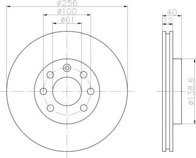 Textar 92069300 тормозной диск на VOLVO 460 L (464)