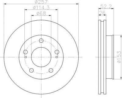 Textar 92074800 тормозной диск на NISSAN VANETTE CARGO фургон (HC 23)