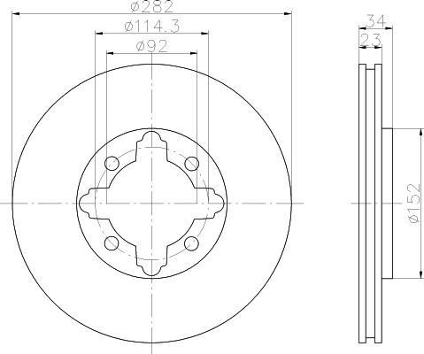 Textar 92081600 тормозной диск на ROVER 600 (RH)