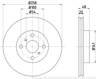 Textar 92090500 тормозной диск на TOYOTA MR 2 I (AW1_)