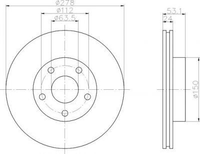 Textar 92092400 тормозной диск на FORD SCORPIO I (GAE, GGE)