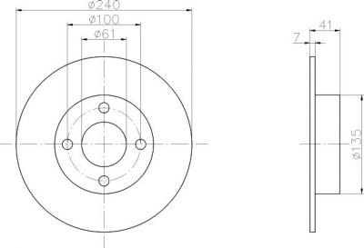 Textar 92096500 тормозной диск на NISSAN MICRA II (K11)