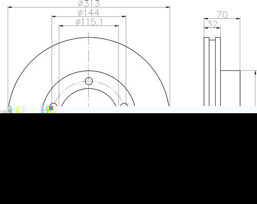 Textar 92108103 тормозной диск на TOYOTA LAND CRUISER 100 (FZJ1_, UZJ1_)