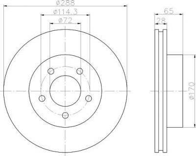 Textar 92119704 тормозной диск на JEEP CHEROKEE (KJ)