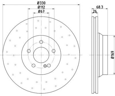 Textar 92120000 тормозной диск на MERCEDES-BENZ CLS (C219)