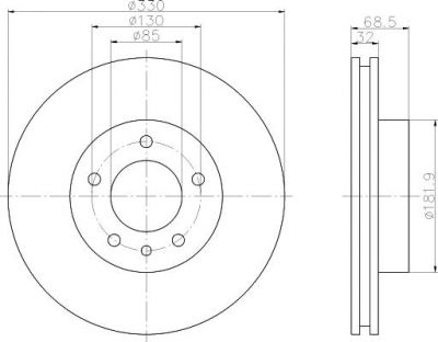Textar 92121500 тормозной диск на VW TOUAREG (7P5)