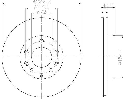 Textar 92125503 тормозной диск на MAZDA 6 (GG)