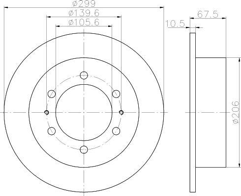 Textar 92138500 тормозной диск на SSANGYONG MUSSO (FJ)