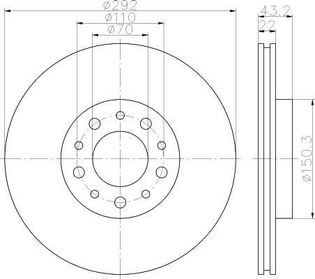 Textar 92145303 тормозной диск на ALFA ROMEO 159 (939)