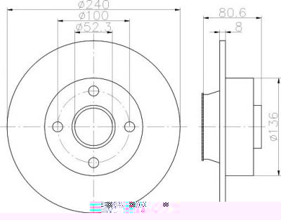 Textar 92154403 тормозной диск на RENAULT MEGANE II седан (LM0/1_)