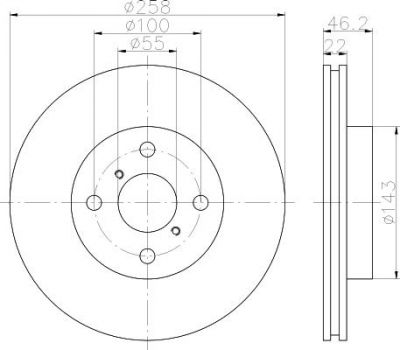 Textar 92164200 тормозной диск на TOYOTA YARIS (NHP13_, NSP13_, NCP13_, KSP13_, NLP13_)