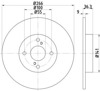 Textar 92169203 тормозной диск на TOYOTA COROLLA Wagon (__E11_)