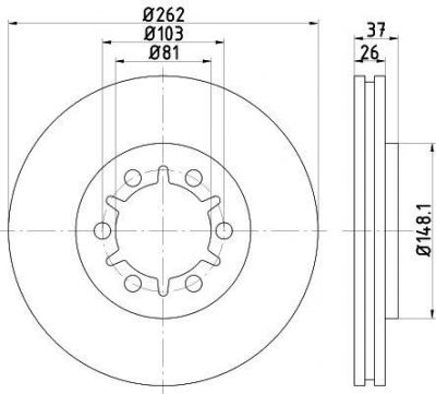 Textar 92172703 тормозной диск на NISSAN CABSTAR