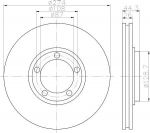 TEXTAR Диск торм. HYUNDAI H-1/STAREX перед. вент. . 1 шт (min 2 шт) 275mm (92221800)