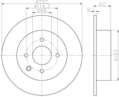 Textar 92234303 тормозной диск на NISSAN TIIDA Наклонная задняя часть (C11X)