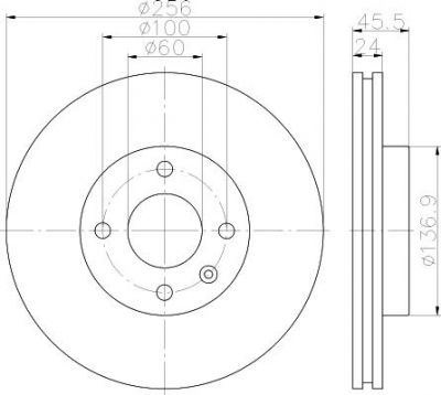 Textar 92241400 тормозной диск на CHEVROLET AVEO седан (T300)
